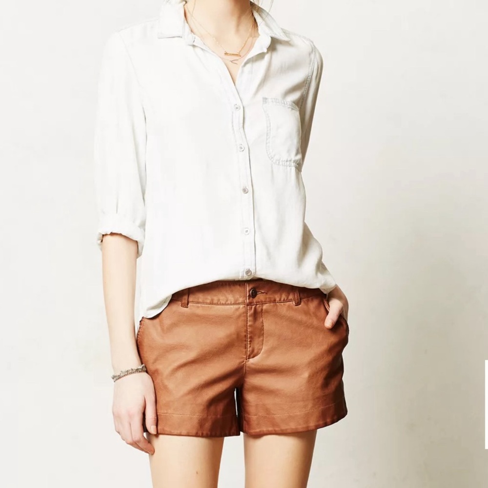 Pilcro Vegan Leather Shorts